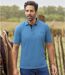 Pack of 3 Men's Casual Polo Shirts - Navy Blue Burgundy