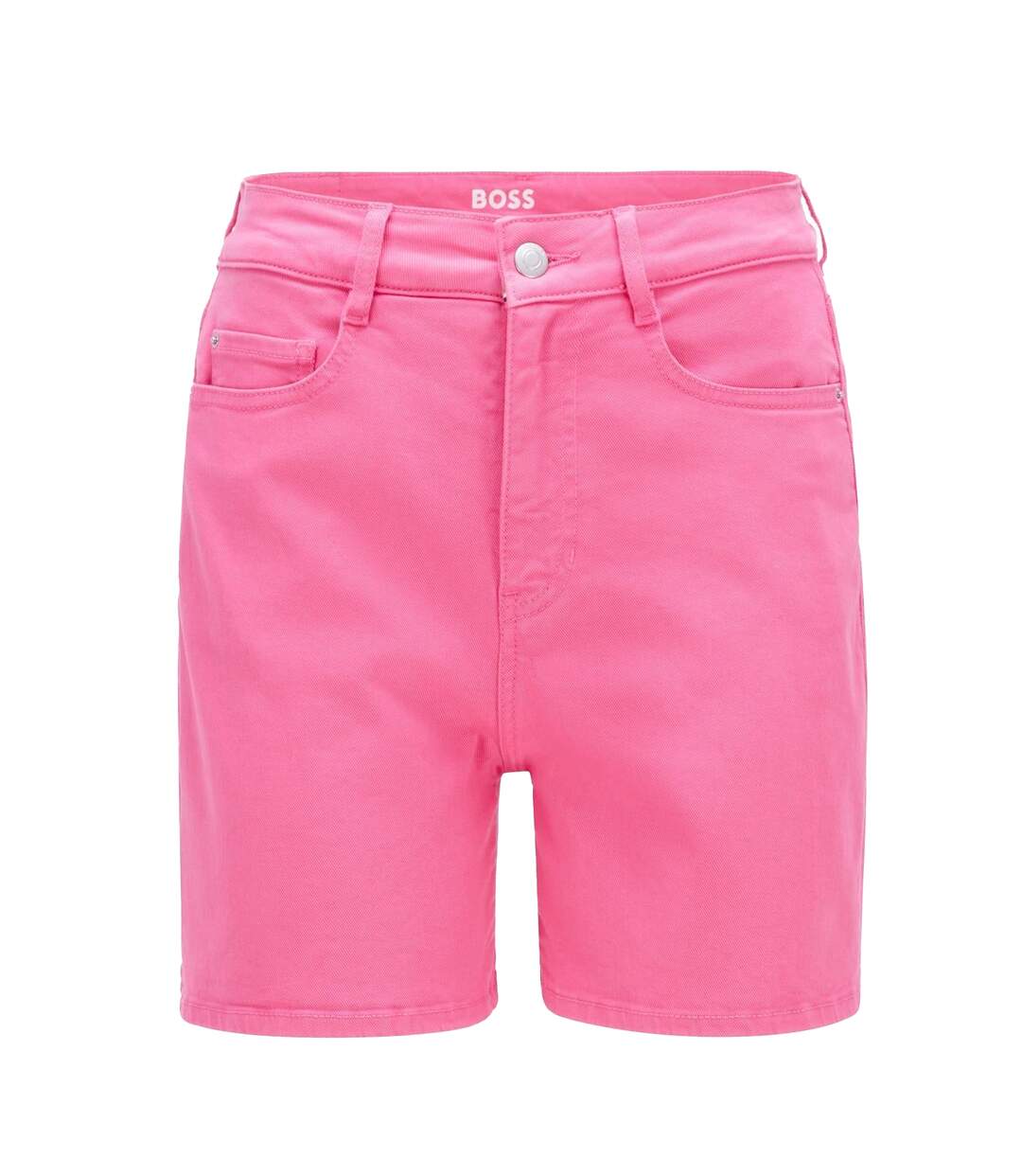 Womens/ladies Denim Shorts Pink Boss-2