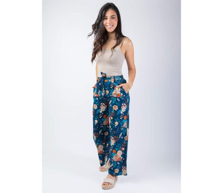 Pantalon fluide coupe ample MELODY motif coloré Coton Du Monde