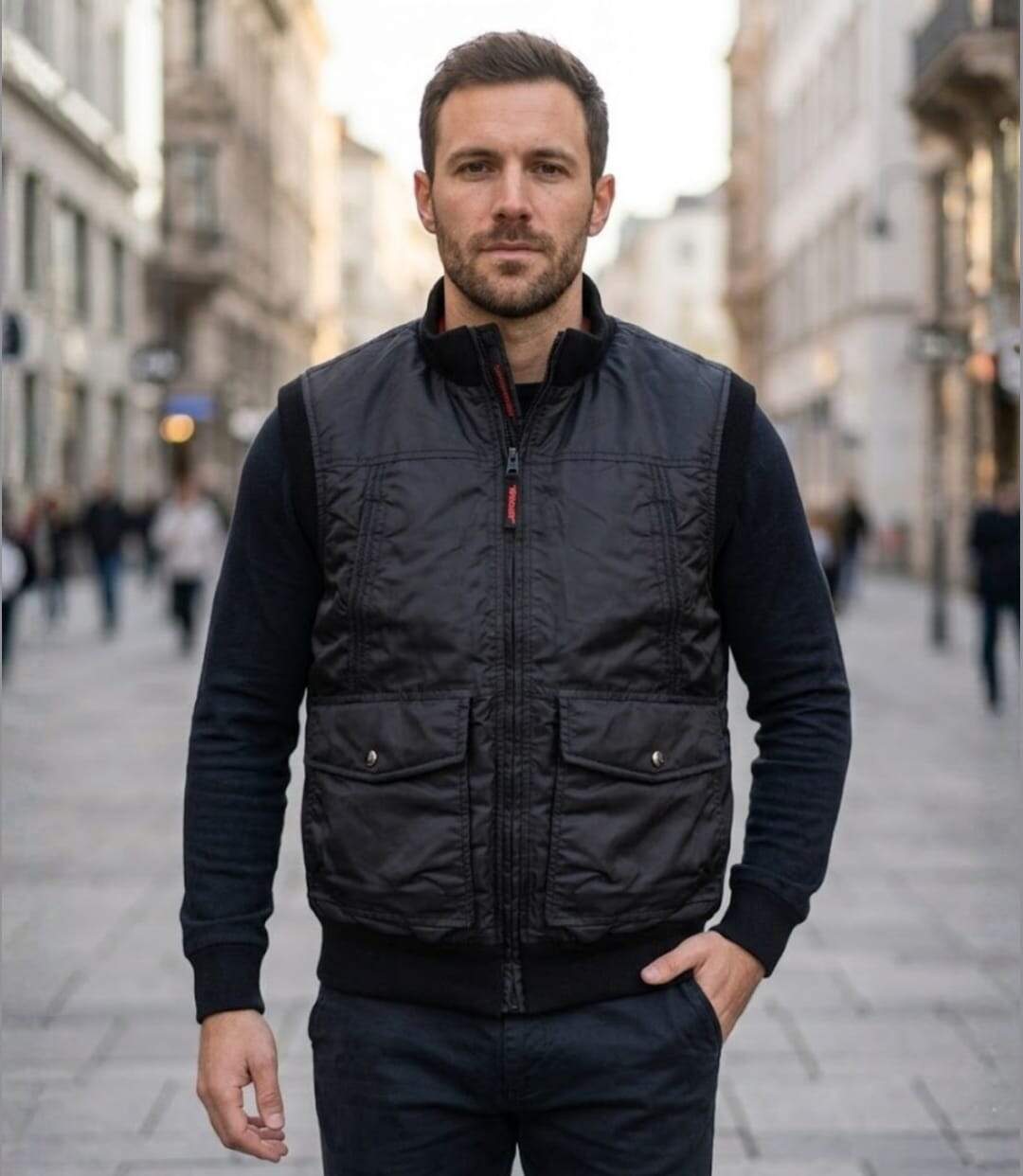 WINCHESTER DRIFTN — Gilet sans manches noir : chaleur bomber et tissu déperlant-5