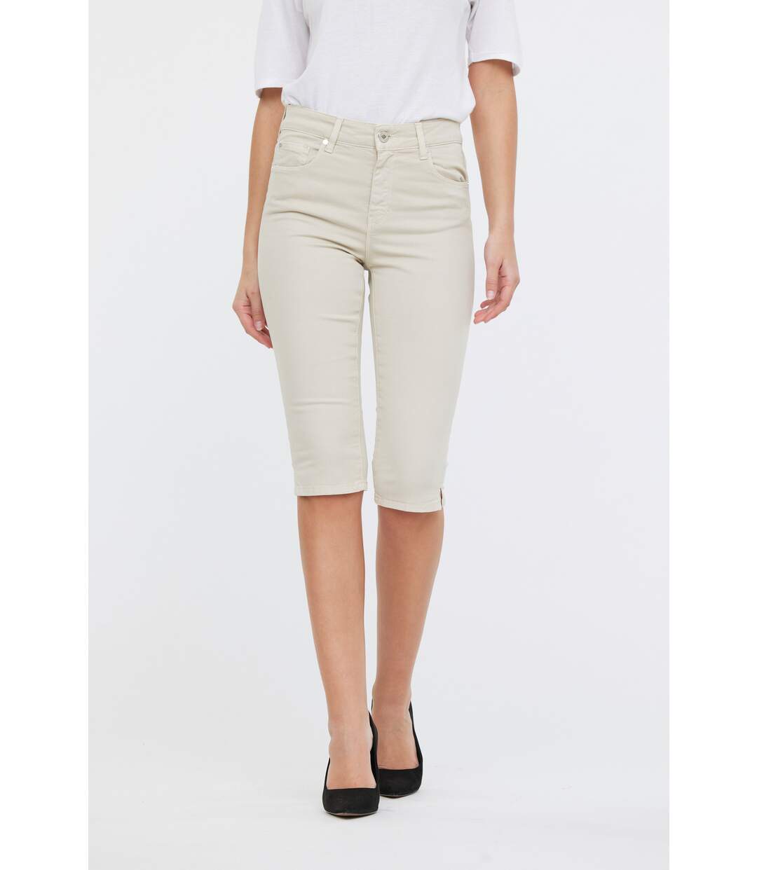 Pantalon coton slim JAZIA