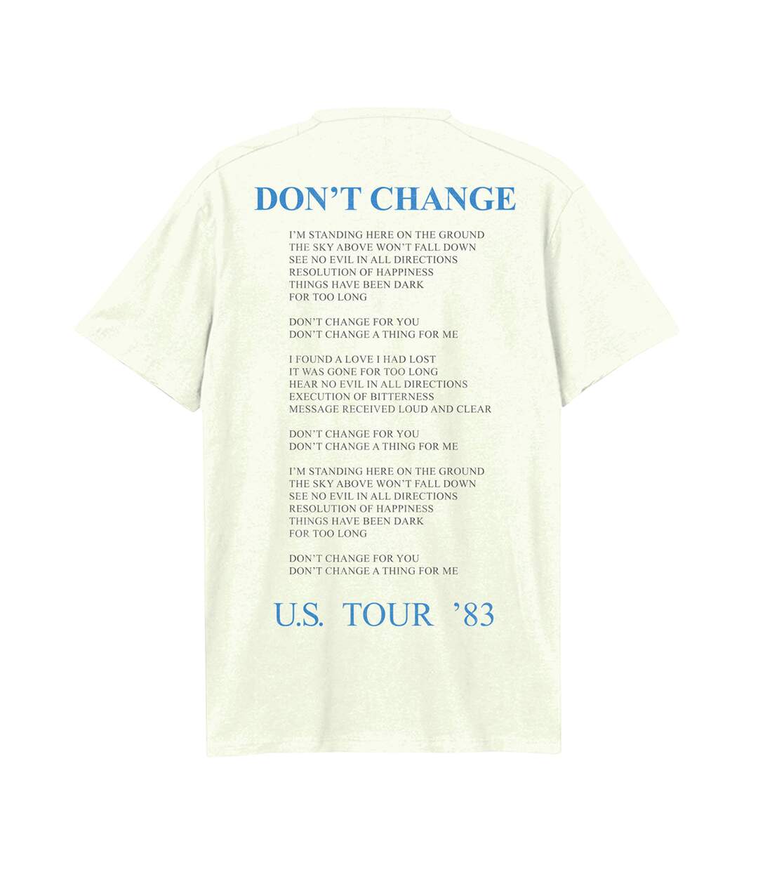 Unisex Adult Don´t Change Inxs T-shirt Vintage White Amplified-2