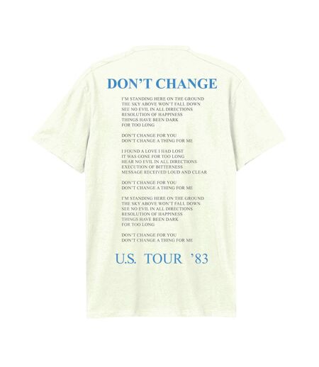 Unisex Adult Don´t Change Inxs T-shirt Vintage White Amplified