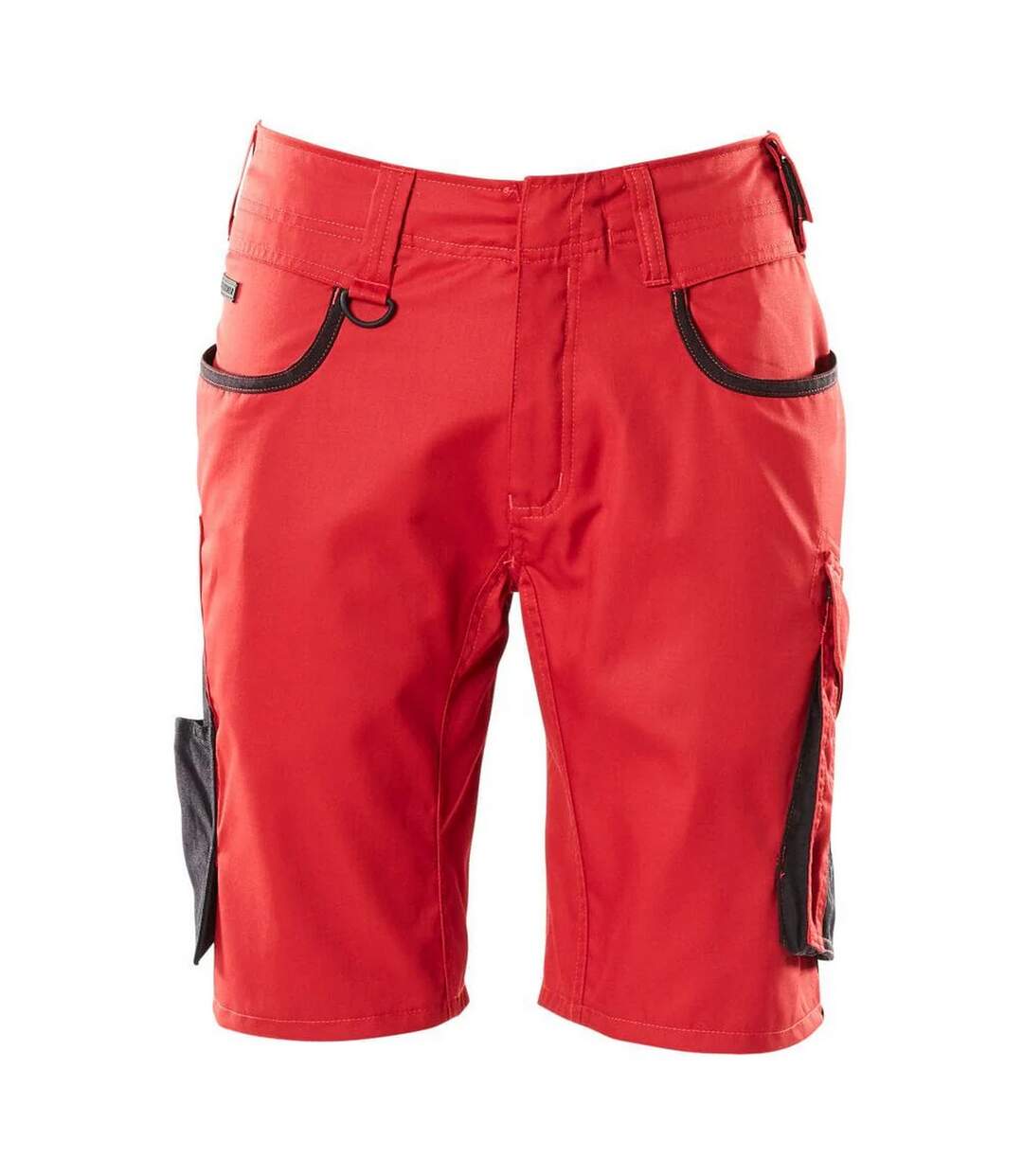 Mens Unique Work Shorts Red Black Mascot-1