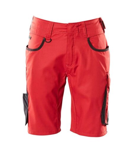 Mens Unique Work Shorts Red Black Mascot