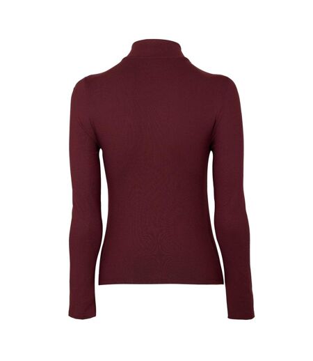 Womens/ladies Half Zip Fleece Top Aubergine Puma