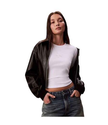 T-shirt Court Femme Blanc Calvin Klein