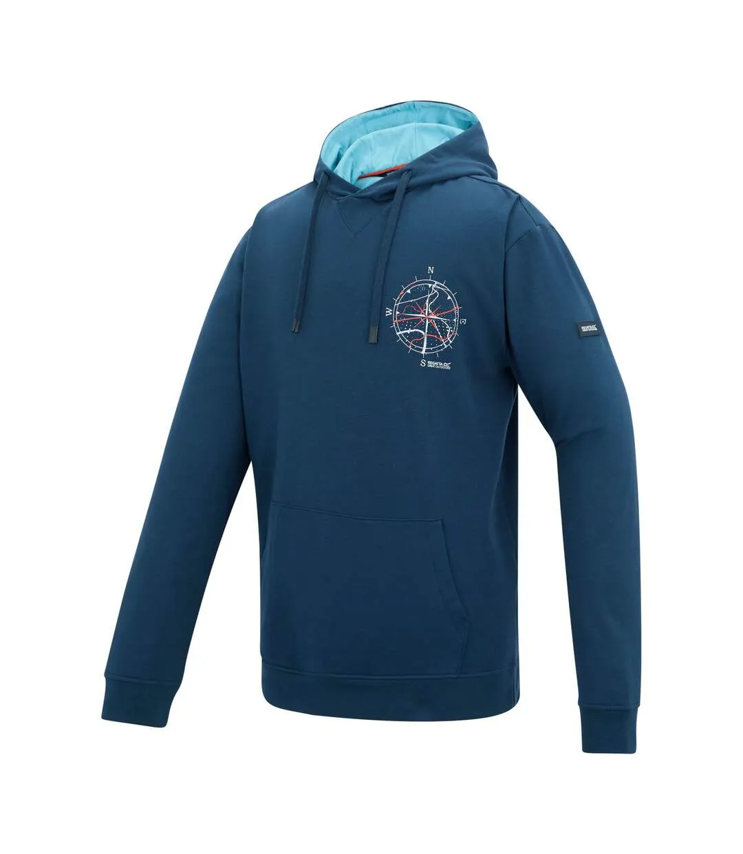 Mens Cline Compass Hoodie Moonlight Denim Nordic Blue Regatta-4