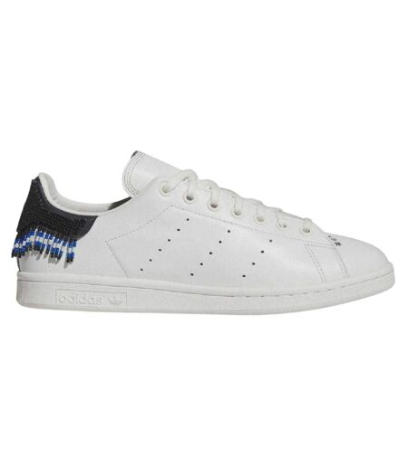 Mens Stan Smith Beaded Leather Embellished Flat Trainers White Adidas