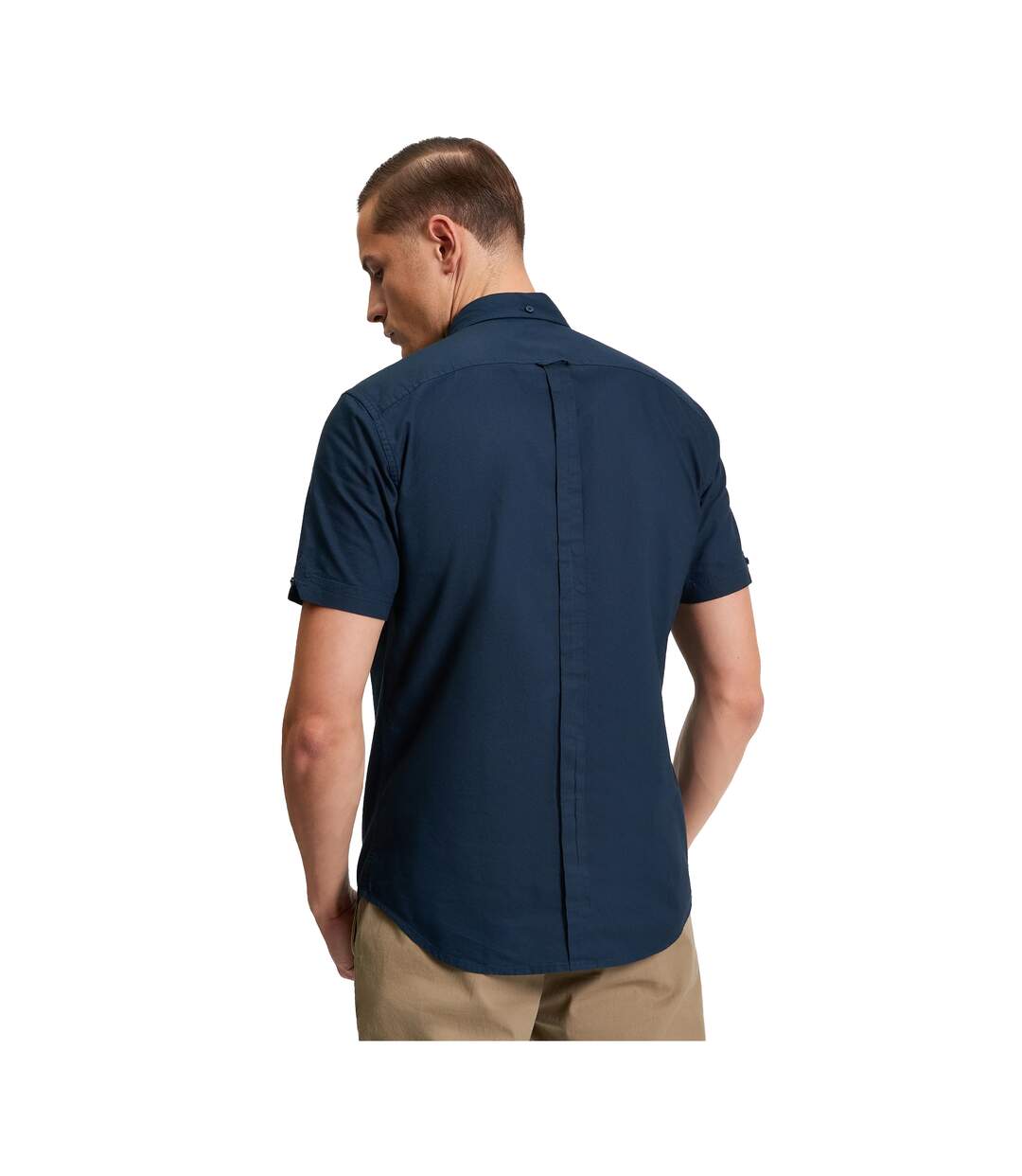 Mens Signature Oxford Short-sleeved Shirt Dark Navy Ben Sherman-3