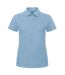 B&C Womens/Ladies ID.001 Piqué Polo Shirt (Light Blue)