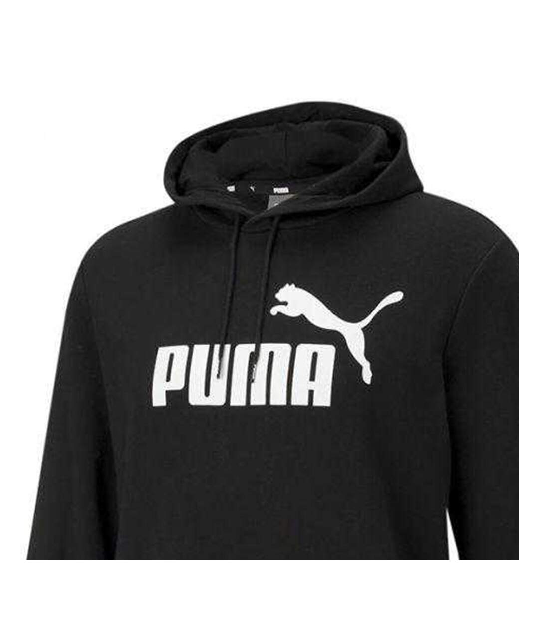 Sweat À Capuche Motif/style Gros Logo Ess Homme Noir Puma-3