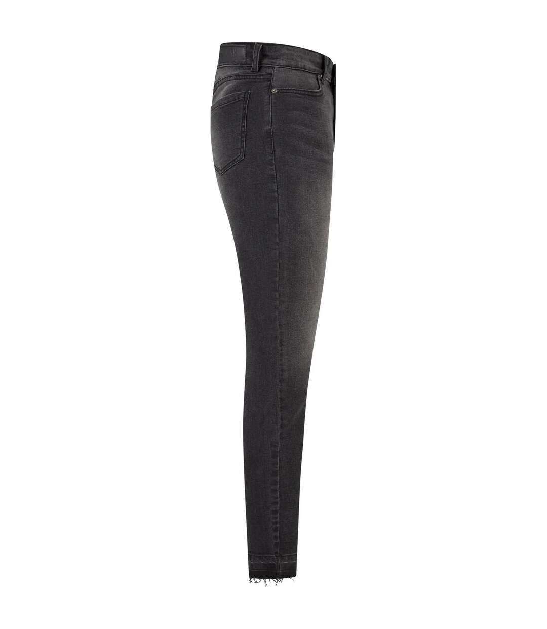 Womens/ladies High Waist Skinny Jeans Real Black Washed Urban Classics-4