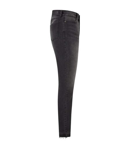 Womens/ladies High Waist Skinny Jeans Real Black Washed Urban Classics