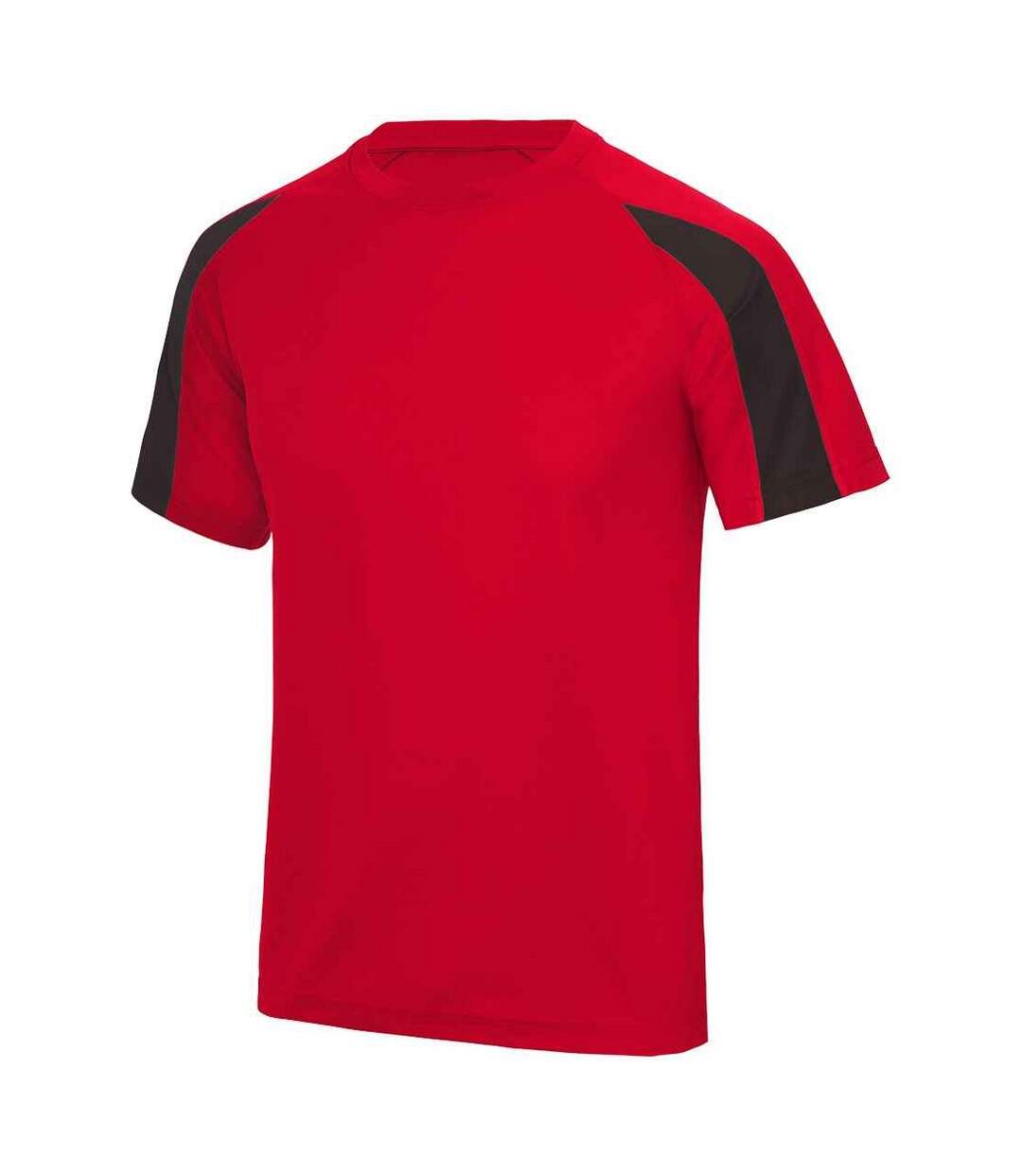 T-shirt Adulte Rouge Feu Noir Vif AWDis Cool-1