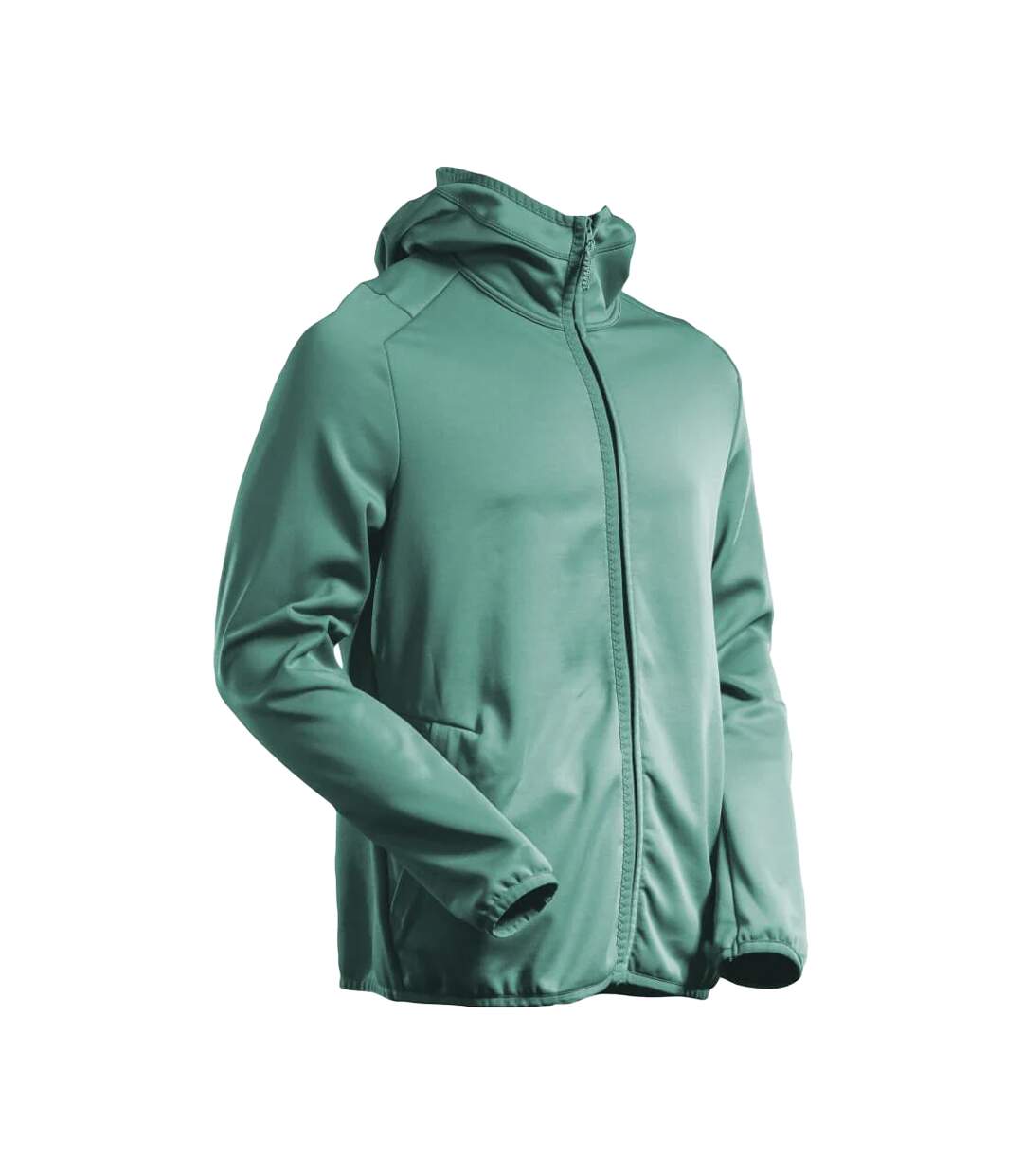 Mens Customised Hooded Fleece Jacket Light Forest Green Mascot-2