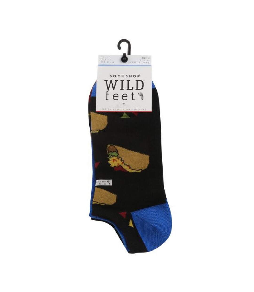 3 Pack Mens Novelty Patterned Cotton Trainer Socks-2