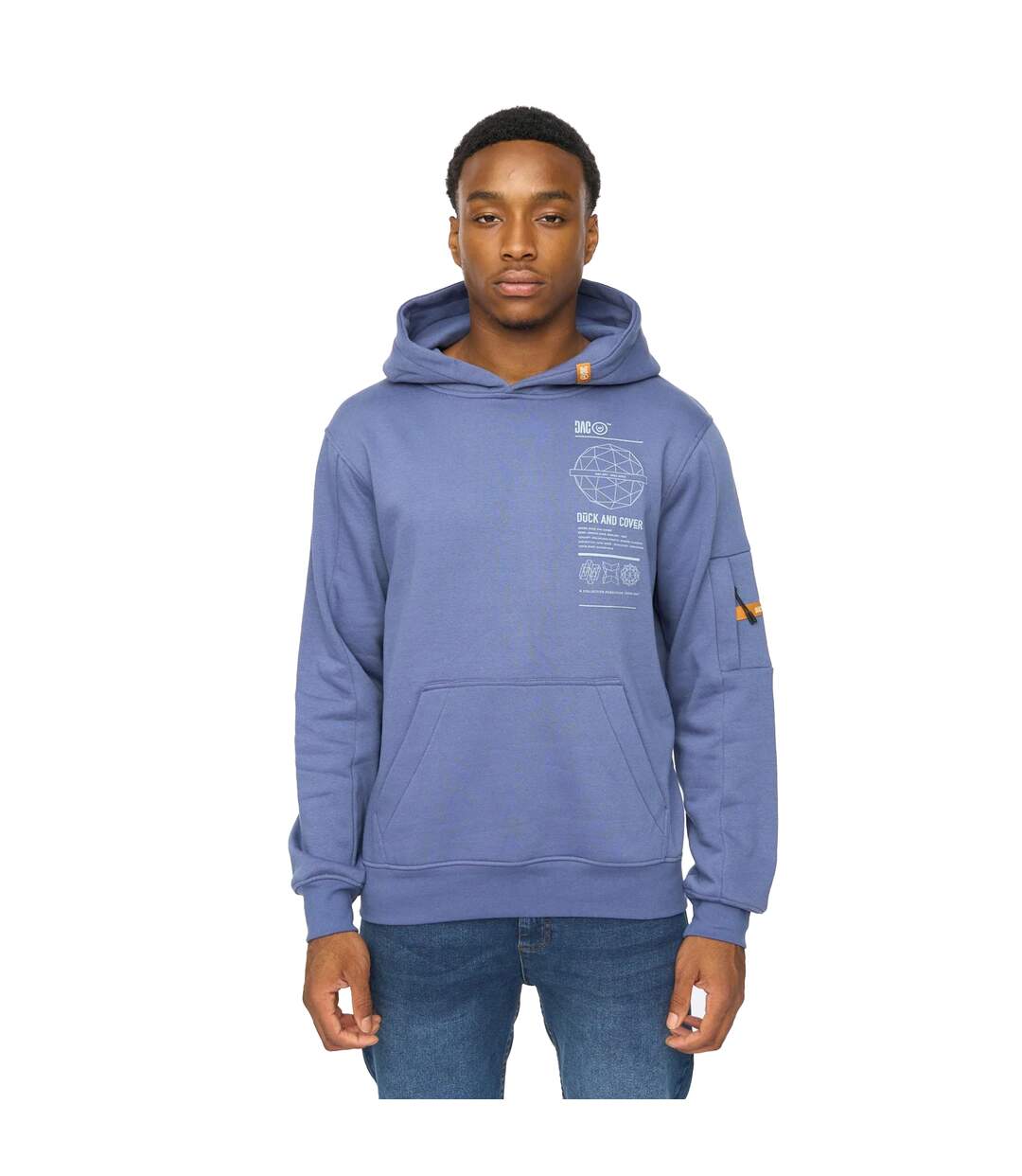 Mens Ashland Hoodie Denim Blue Duck And Cover-2