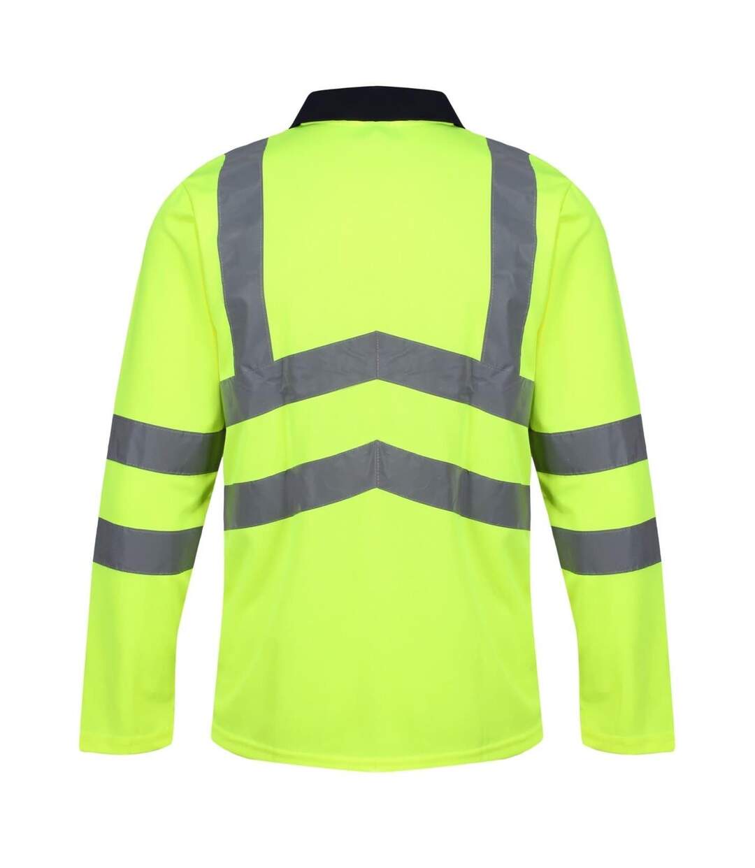 Unisex Adult High-vis Long-sleeved Polo Shirt Yellow Navy Regatta Professional-2