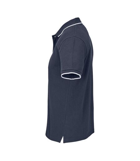 Polo Palermo Adulte Bleu Marine Français Blanc SOLS