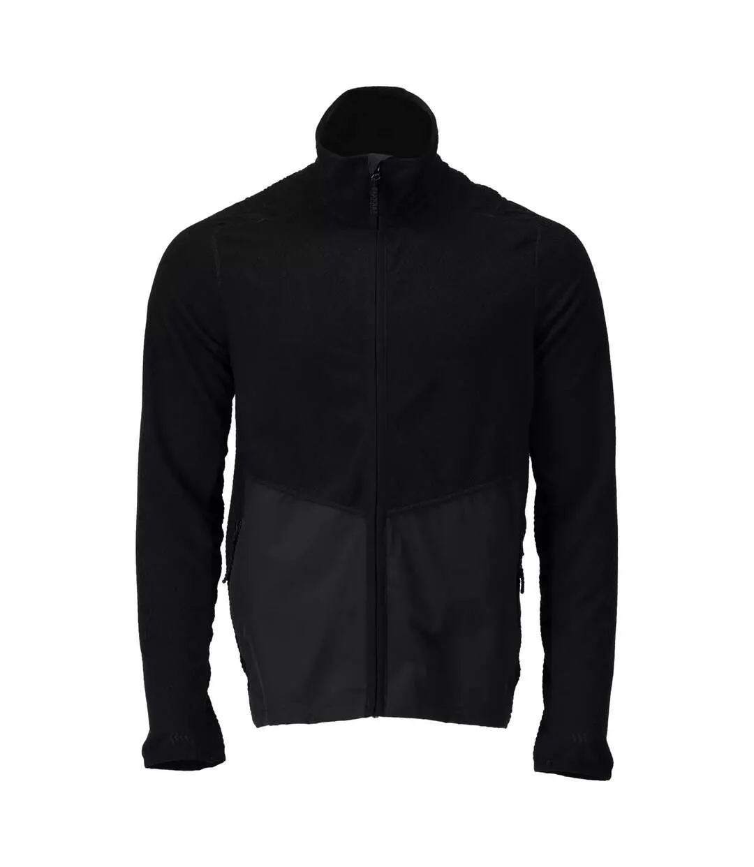 Mens Customised Patterned Fleece Jacket Black Mascot-1