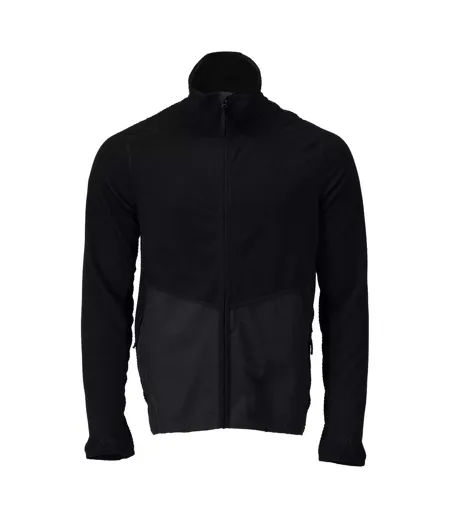 Mens Customised Patterned Fleece Jacket Black Mascot