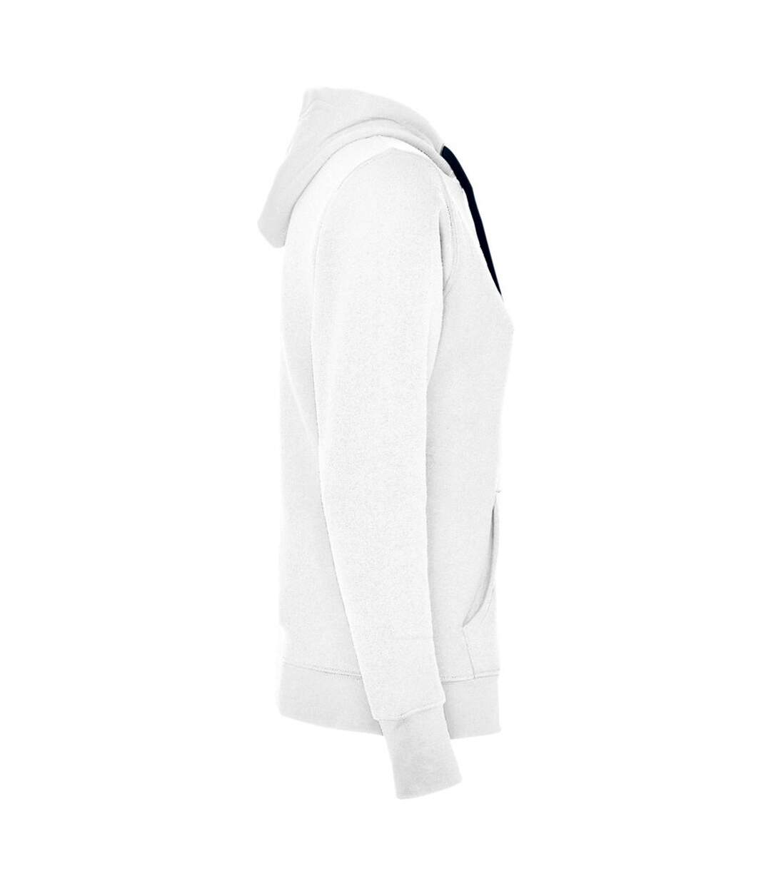 Sweat à capuche urban femme blanc / bleu marine Roly