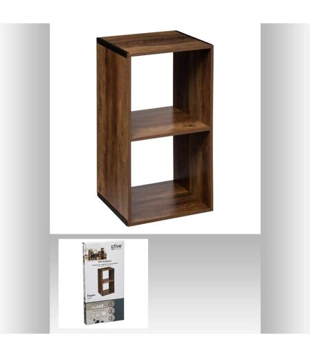 Etagère 2 Cases Mix - P. 34,5 cm x H. 67,5 cm - Marron