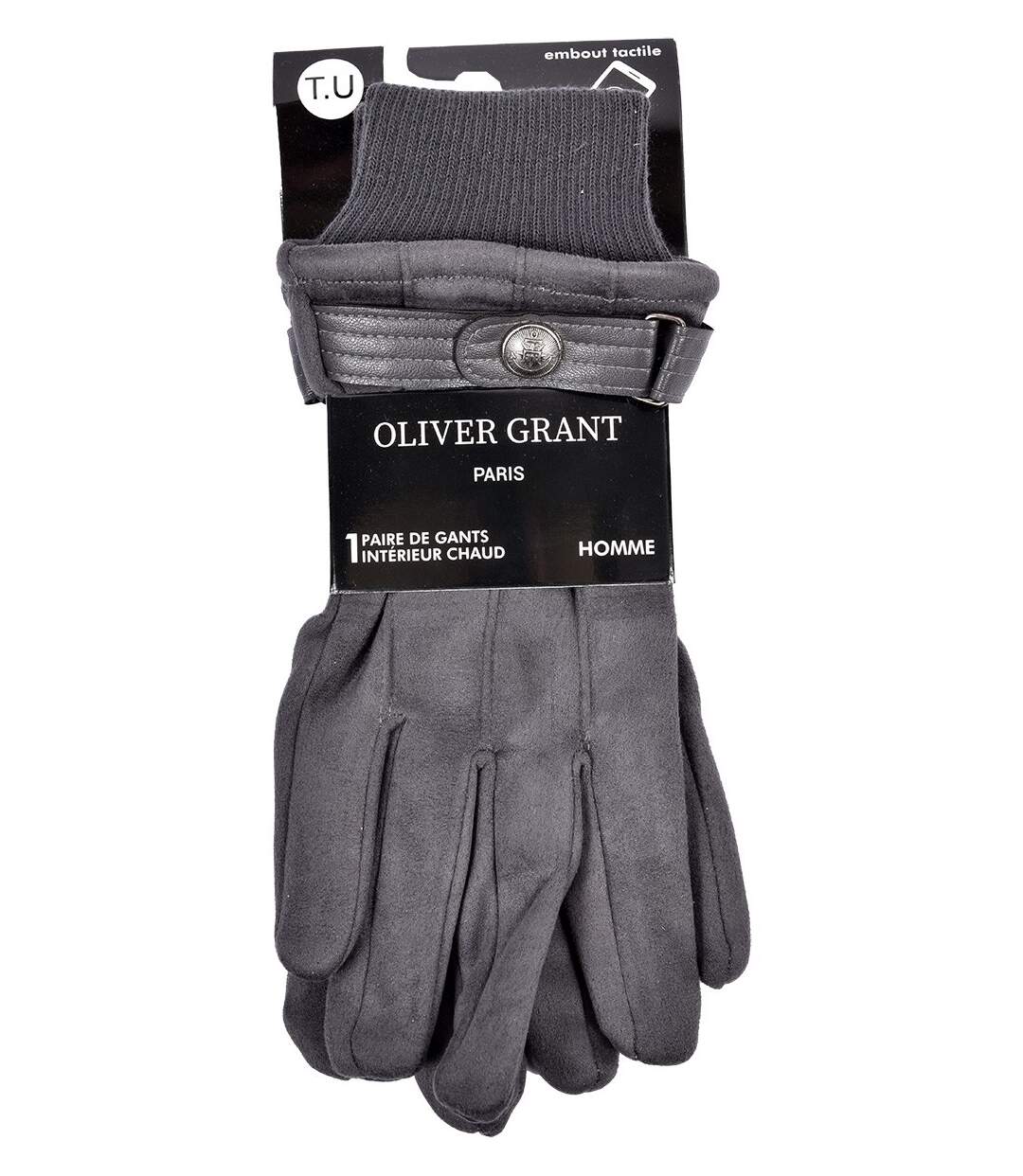 Gants Homme Suedine OLIVER GRANT 0106 GRIS-2