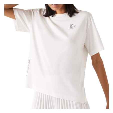 T-shirt Blanc Femme Lacoste Farine - 36