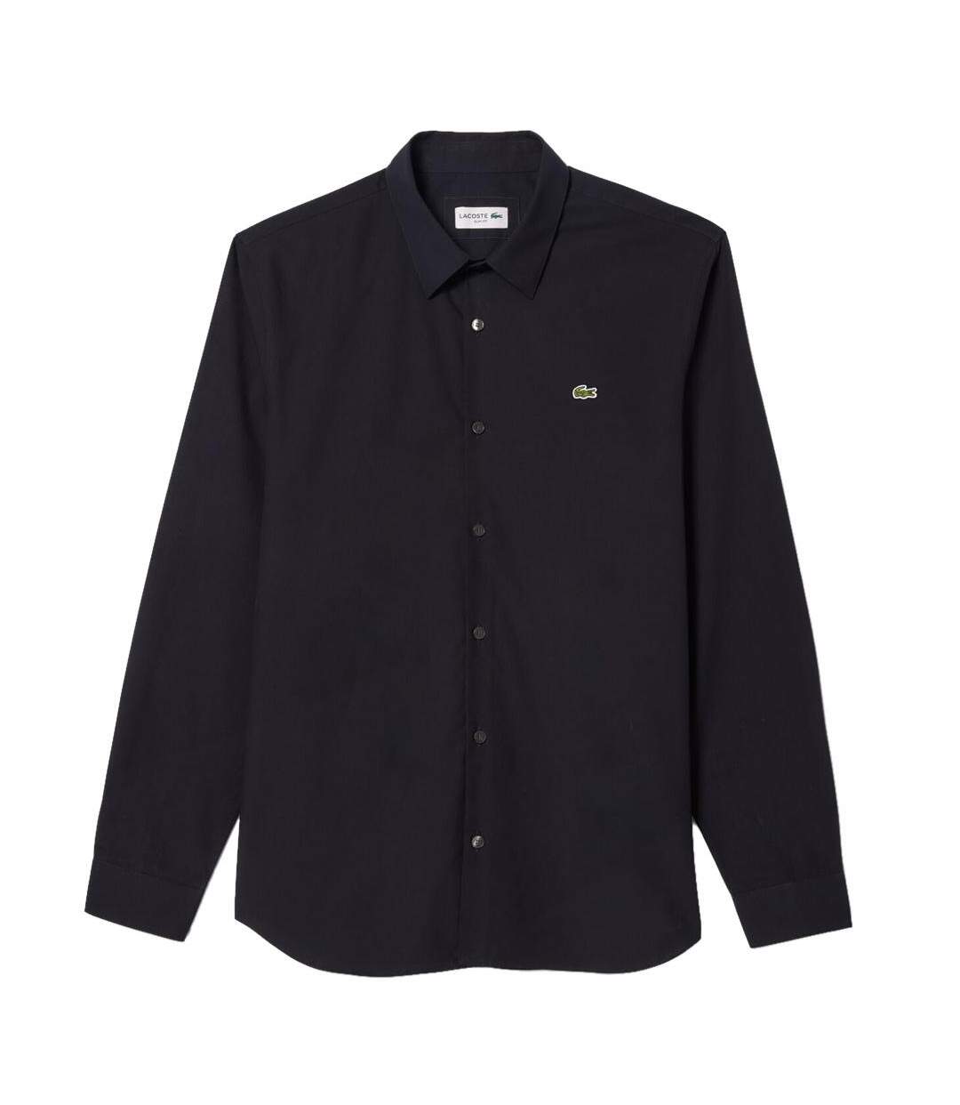 Chemise noir homme lacoste casual male-2