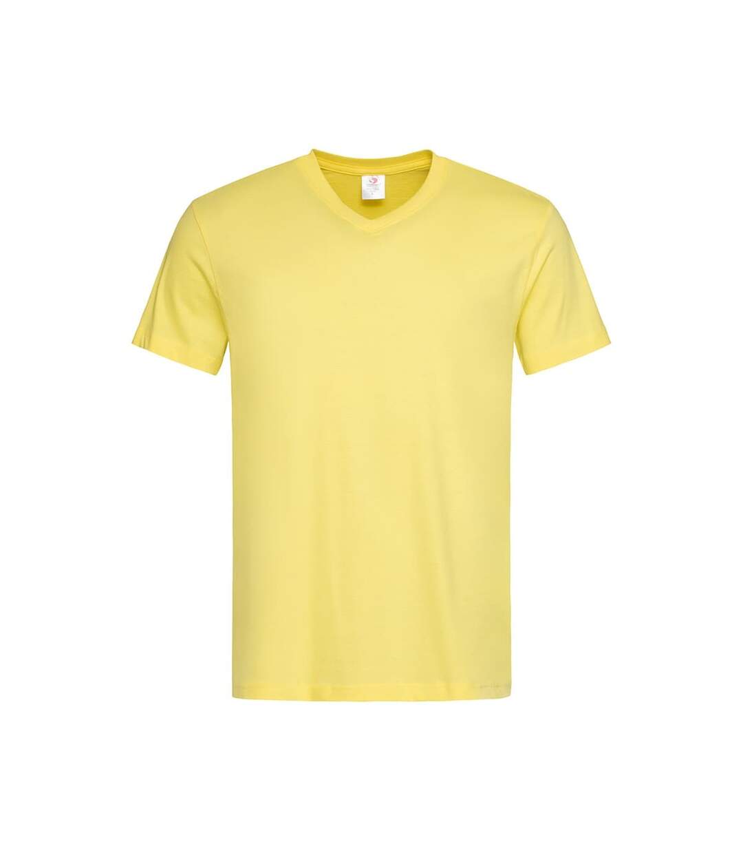 T-shirt col v homme jaune Stedman