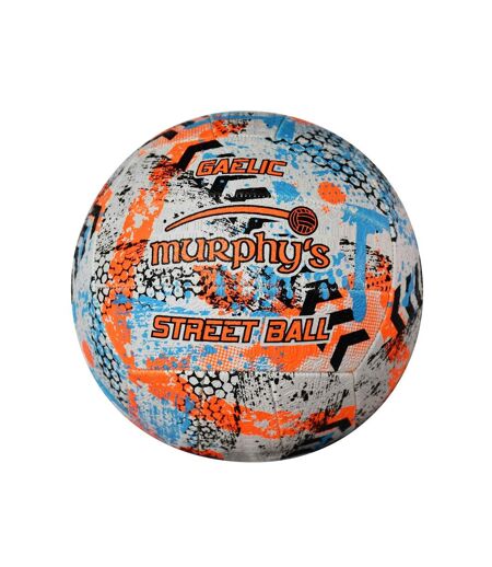Ballon de foot gaelic taille 4 blanc / orange fluo / cyan Murphys