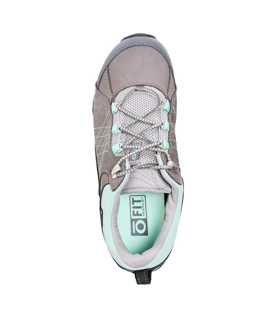 Womens/ladies Leather Waterproof Hiking Shoes Charcoal Beach Oboz-3