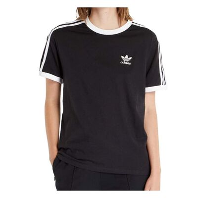 T-shirt Noir Femme Adidas Stripes - M