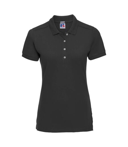 Polo À Manches Courtes En Stretch Pour Femmes/femmes Noir Russell
