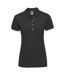 Polo À Manches Courtes En Stretch Pour Femmes/femmes Noir Russell-1