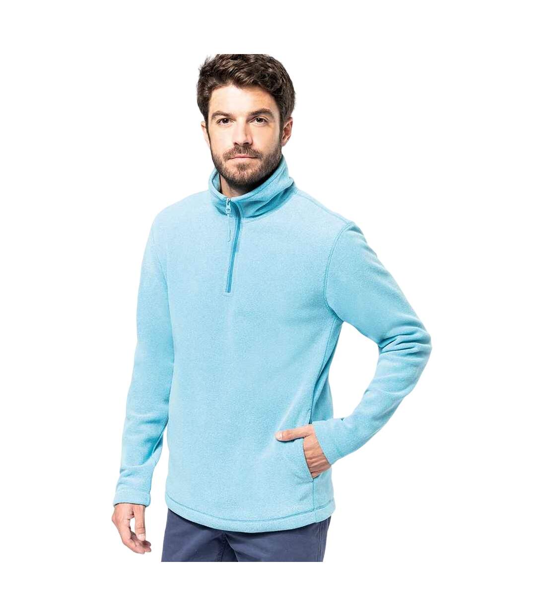 Mens enzo fleece top tropical blue Kariban