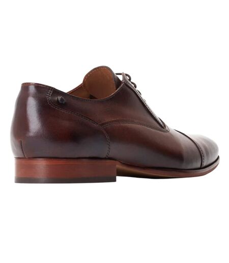Mens Angelo Leather Derby Shoes Brown Base London