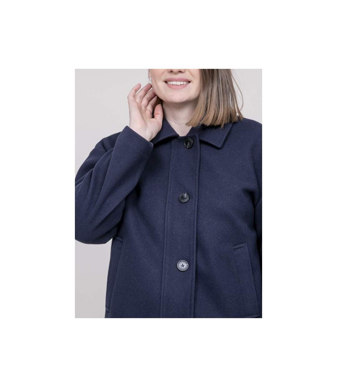 Veste courte effet laine UPARLIE - Dona X Lisa-3