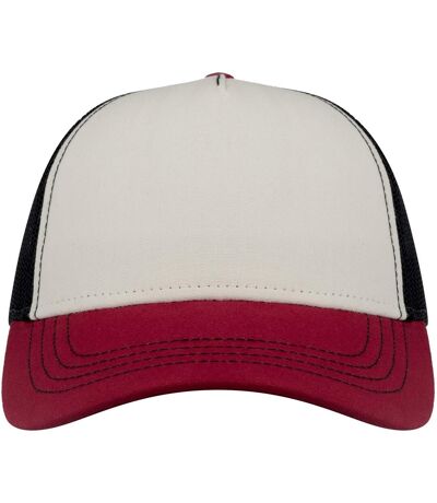 Atlantis - Casquette trucker RAPPER - Adulte (Blanc / Bordeaux / Noir) - UTAB566