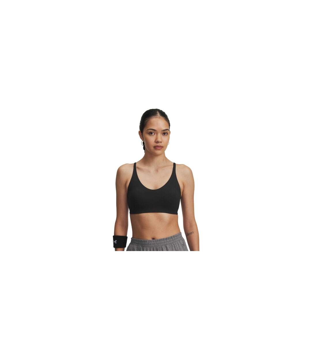 Womens/ladies Non-wired Sports Bra Black Under Armour-1