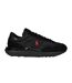 Mens Train 89 Embroidered Logo Suede Chunky Platform Trainers Triple Black Ralph Lauren-1