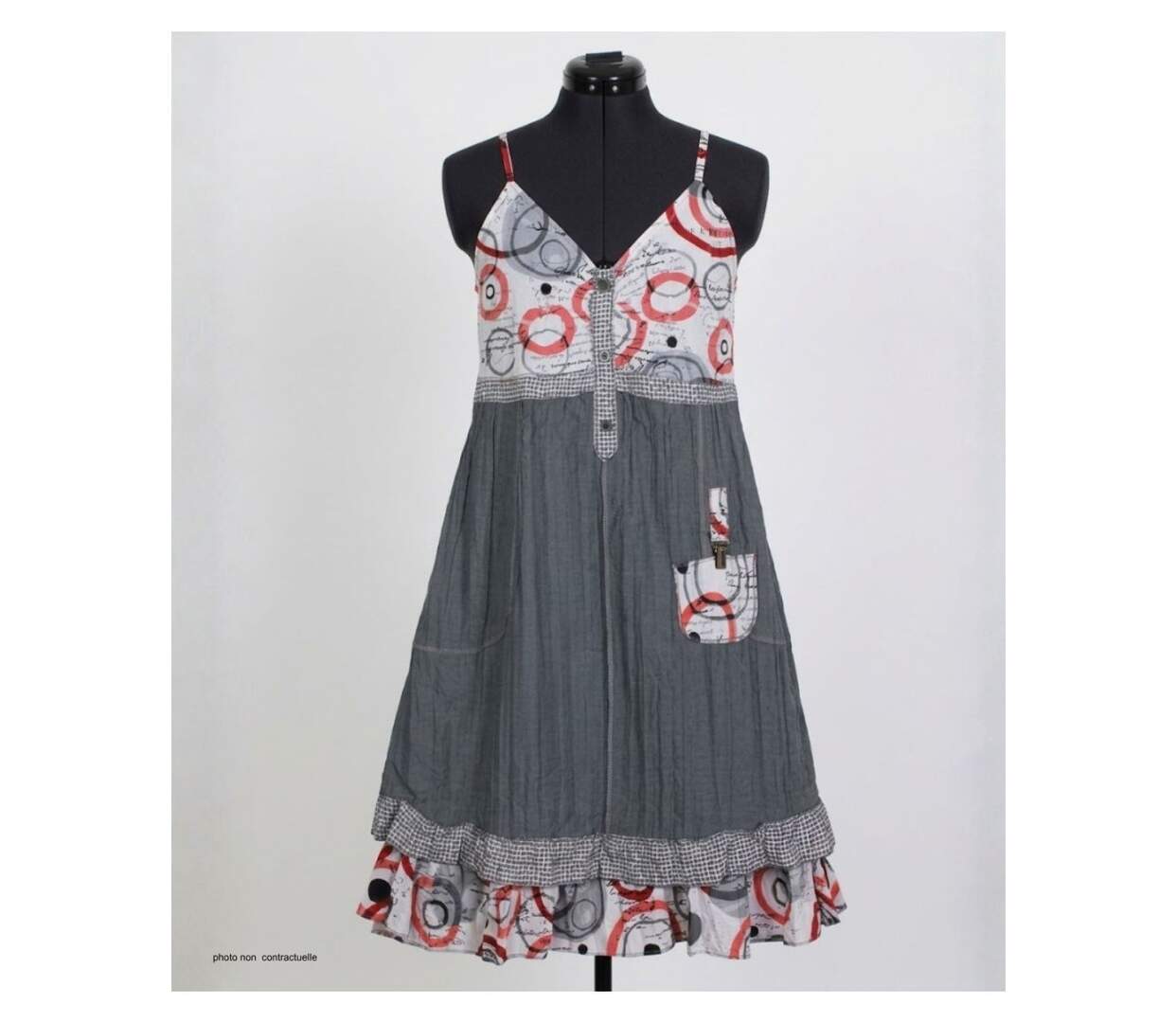 MAYFLOWER ALIAN - Robe en dentelle pour femme : l'élégance fluide au tissu effet froissé-3