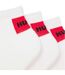 Lot De 3  Socquettes Motif/style Logo Homme Blanc Hugo-3