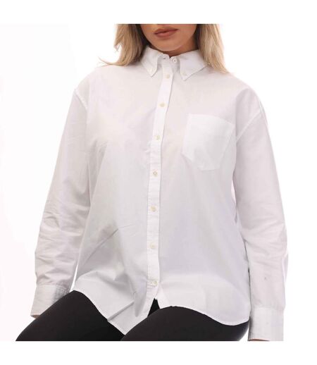 Womens/ladies Luxury Poplin Relaxed Fit Shirt White Gant