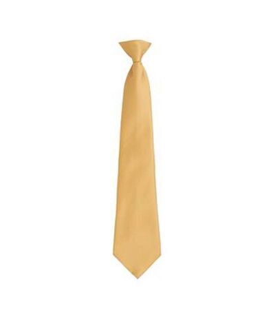 Premier Mens Fashion ”Colours” Work Clip On Tie (Gold) (One Size) - UTRW1163