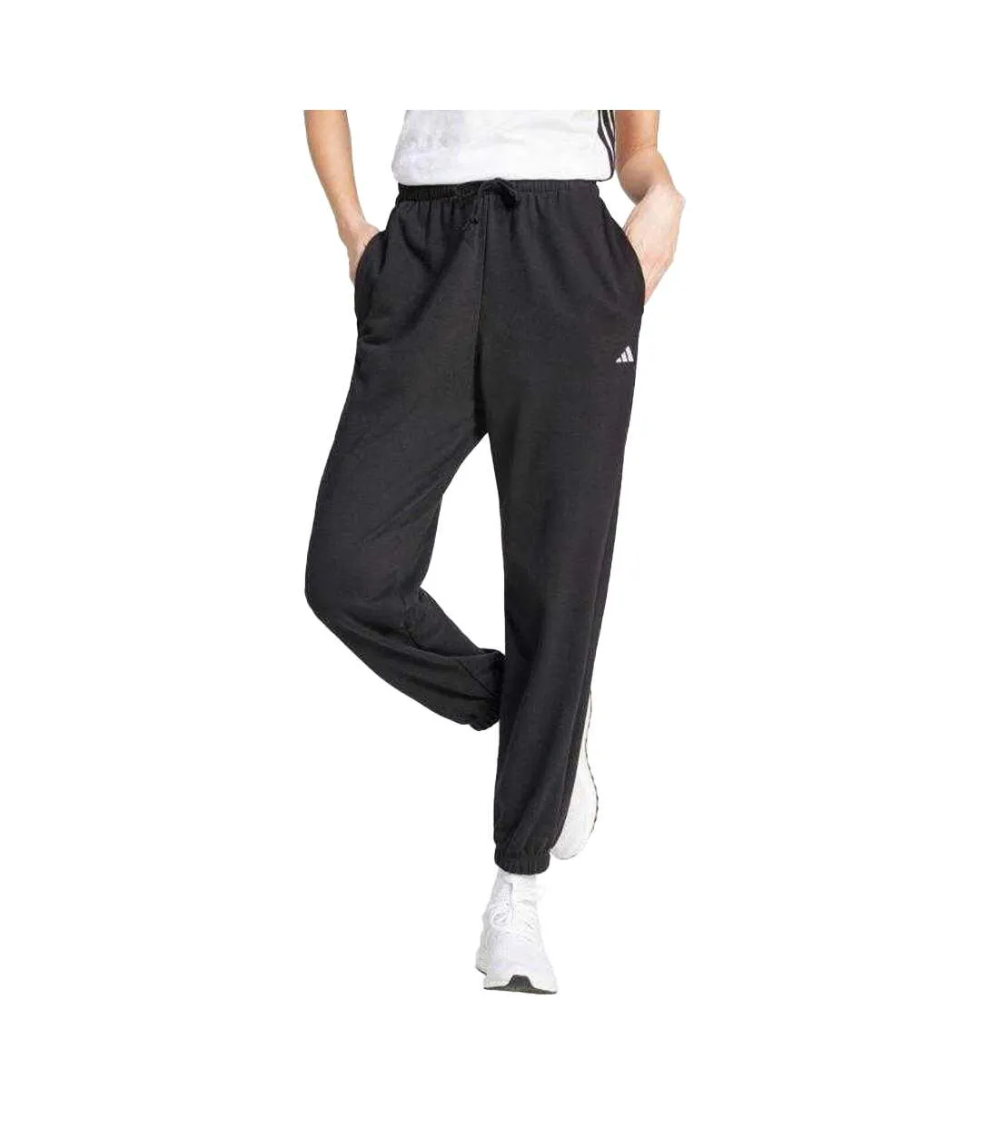 Pantalon De Jogging Style Petit Logo Essentials Femme Noir Adidas-1