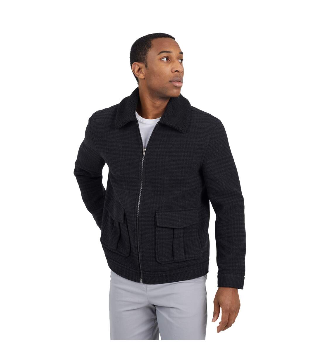 Veste Motif/style À Carreaux Steffan Homme Noir Brave Soul-2