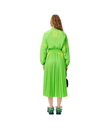 Womens/ladies Colour Block Sweatshirt Dress Green Lacoste